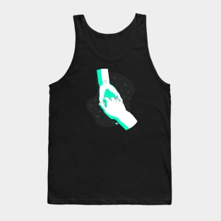 Holding Hands Illustration Tank Top